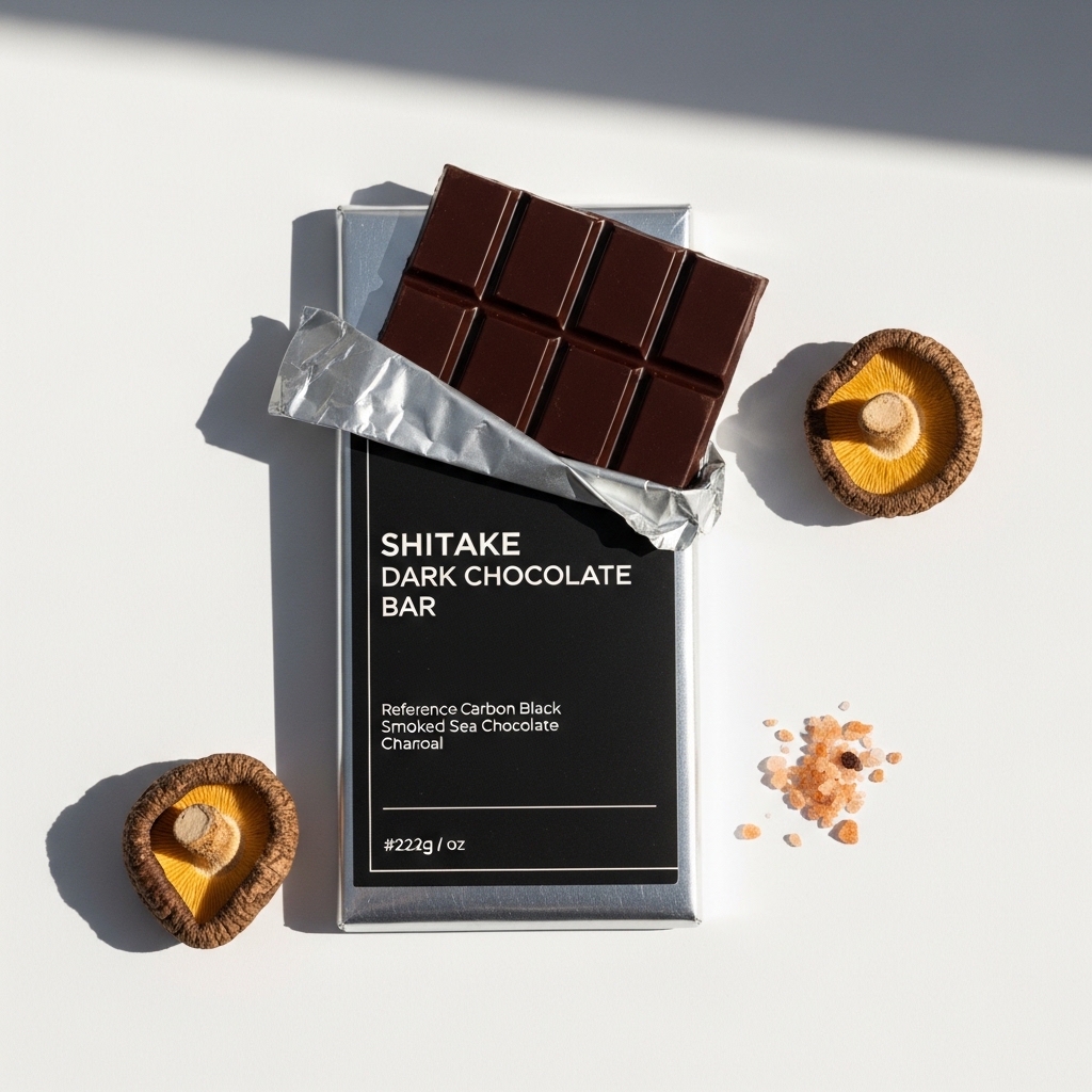 Shiitake Dark Chocolate Bar