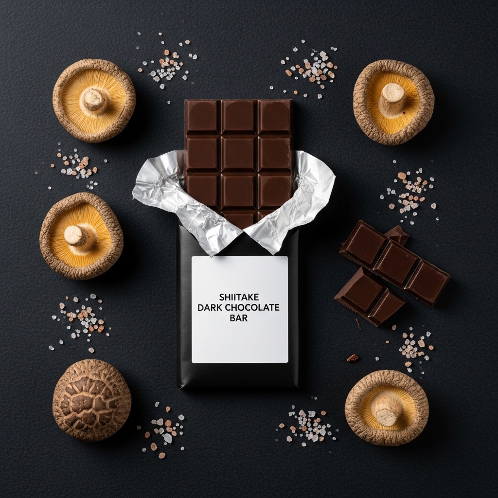Shiitake Dark Chocolate Bar - Image 2