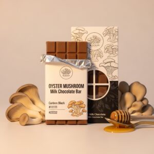 Oyster Mushroom Milk Chocolate Bar