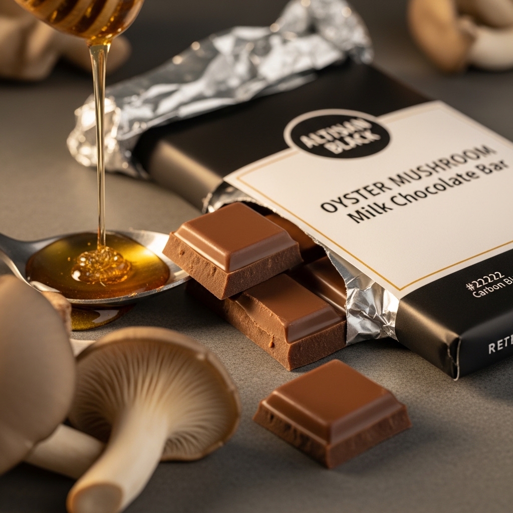 Oyster Mushroom Milk Chocolate Bar - Image 2