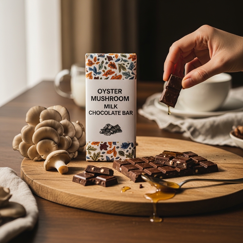 Oyster Mushroom Milk Chocolate Bar - Image 3